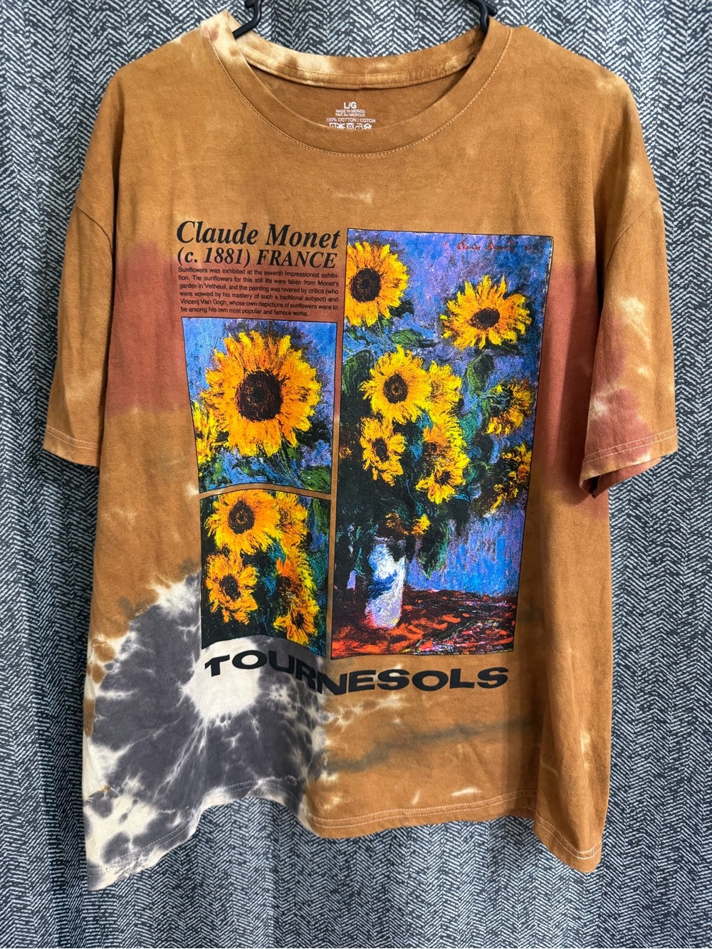 Artist Claude Monet Sunflowers TieDyed Tee